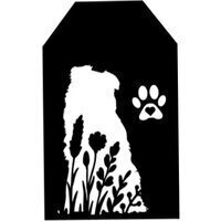 Wood Tag DIY Kit Floral Dog
