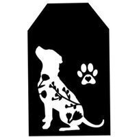 Wood Tag DIY Kit Floral Dog