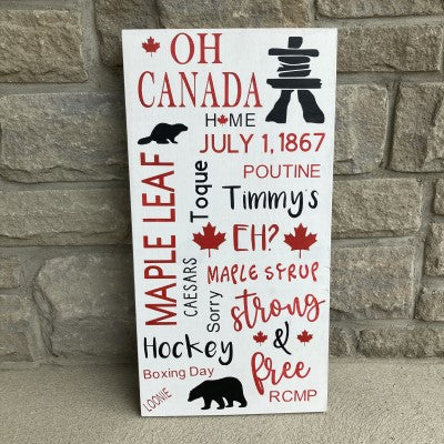 Oh Canada Large Wood Sign DIY Kit