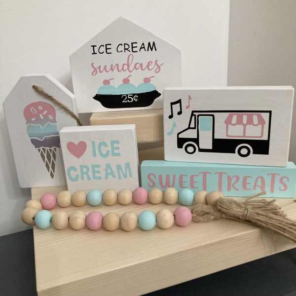 Ice Cream Themed Tiered Tray DIY Kit