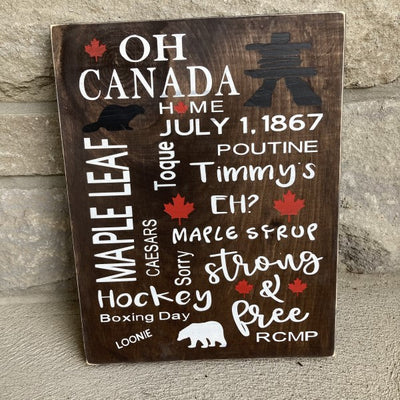 Oh Canada Large Wood Sign DIY Kit