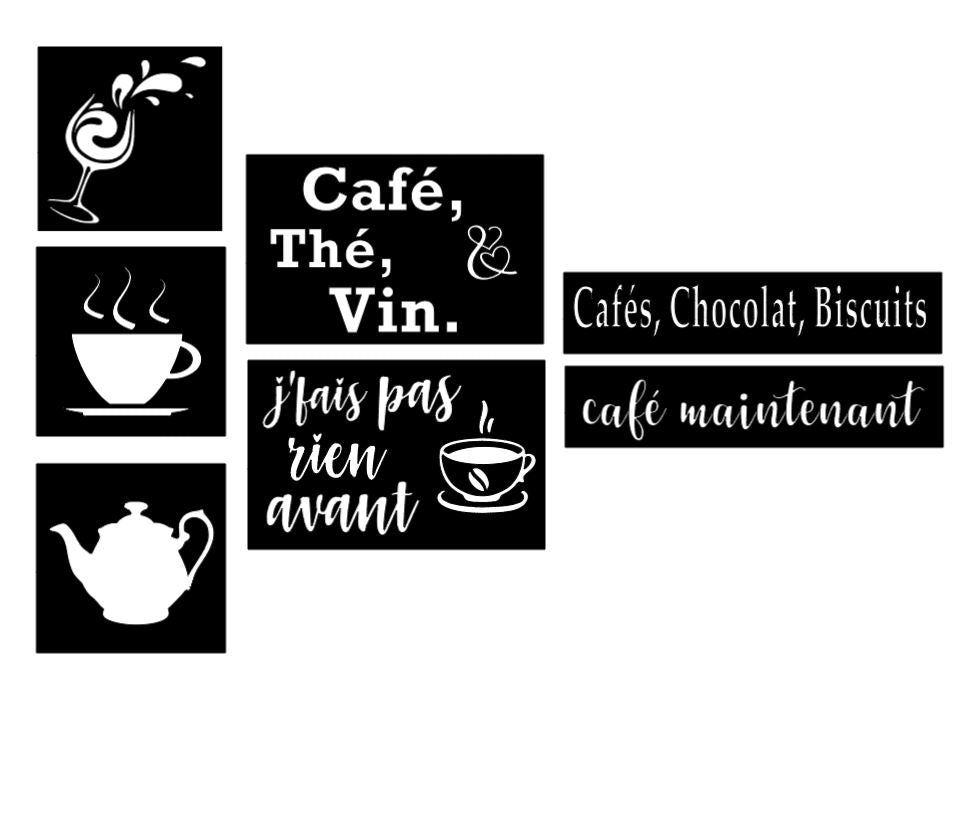 Cafe Themed Tiered Tray DIY Kit - French