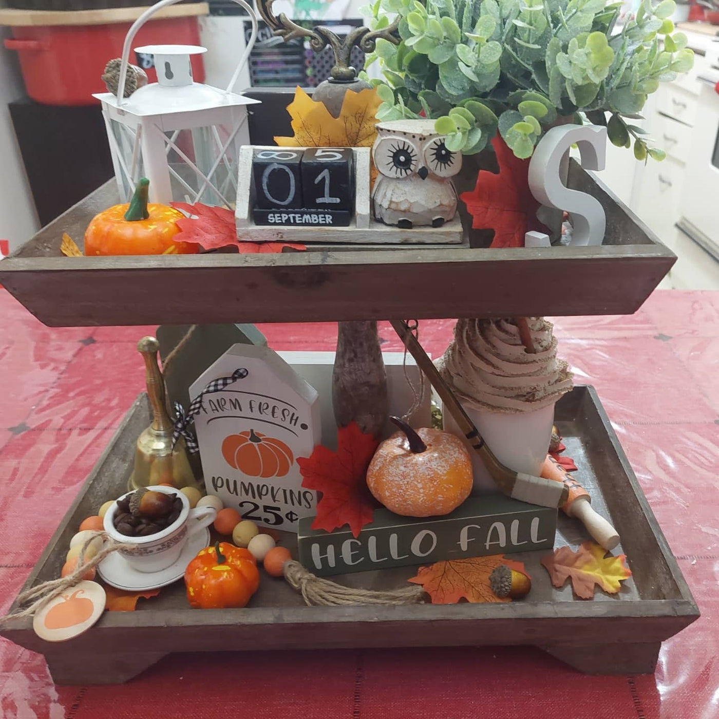 Fall / Thanksgiving Themed Tiered Tray DIY Kit