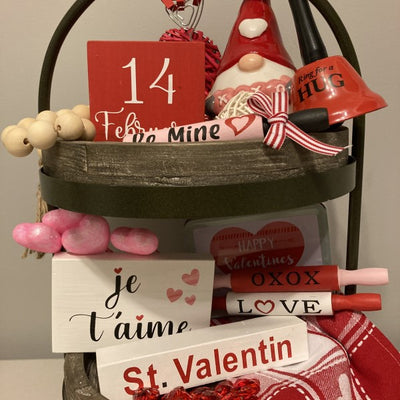 French Valentines Themed Tiered Tray DIY Kit