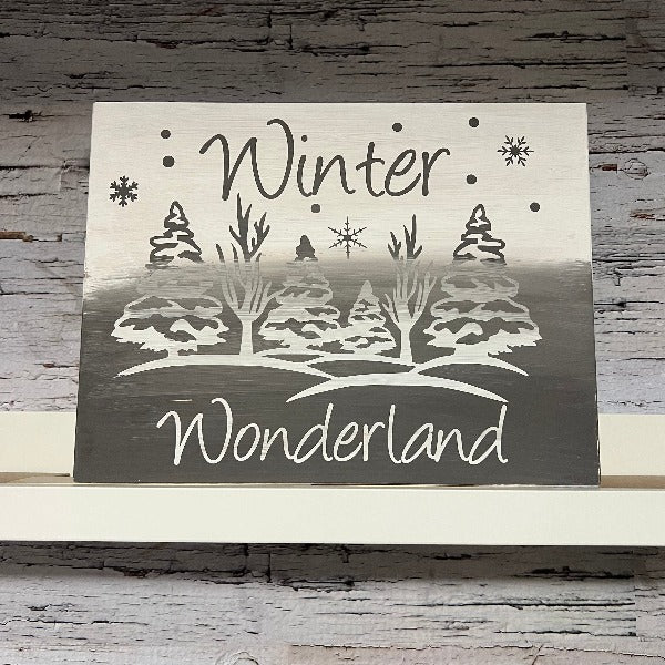 Christmas - Winter 9"x12" Wood Sign DIY Kit