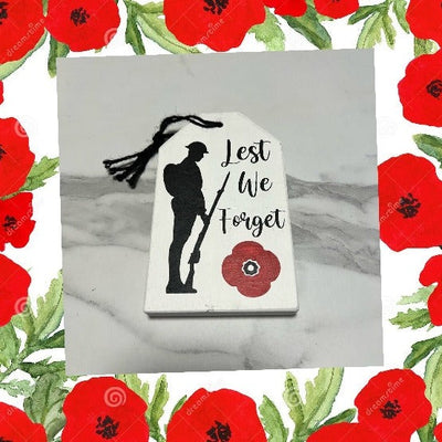 Remembrance Day  Wood Tag DIY Kit - Support Our Veterans