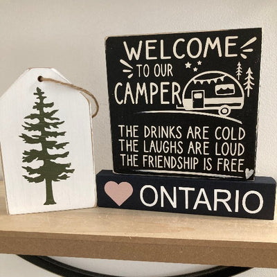 Camping - Outdoors Themed Wood Sign Square DIY Kit