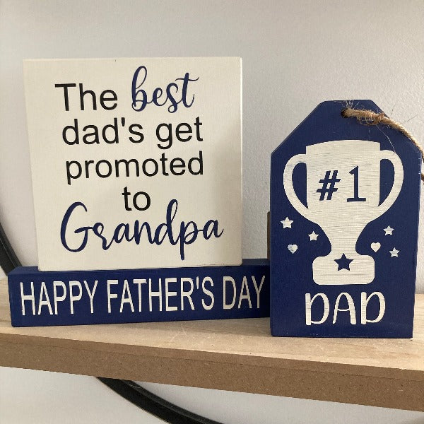 Fathers - Dad Themed Wood Sign Square   DIY Kit