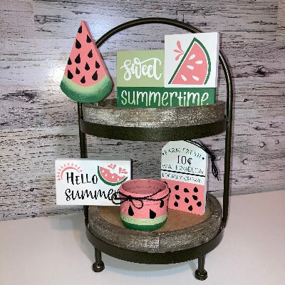 Watermelon Themed Tiered Tray DIY Kit