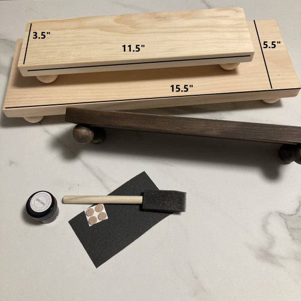 Narrow Farmhouse Riser Tray and Décor Starter DIY Kit - SpringTheme ...