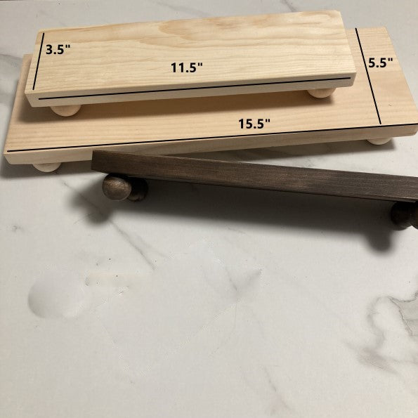 Narrow Farmhouse Riser Tray and Décor Starter DIY Kit - Winter Theme ...
