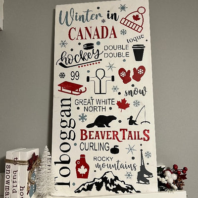 Winter In Canada Large Wood Sign DIY Kit