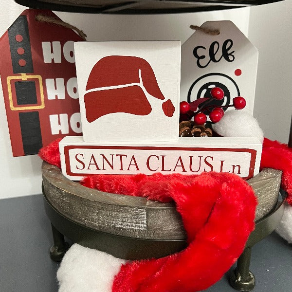 Santa Themed Tiered Tray DIY Kit
