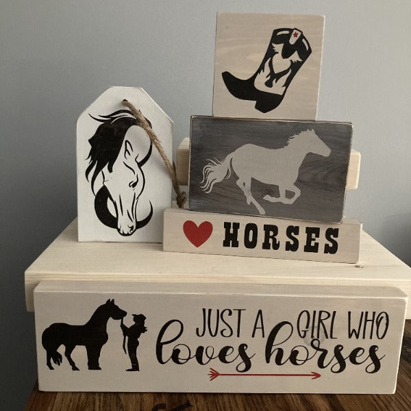 Horse Themed Tiered Tray DIY Kit