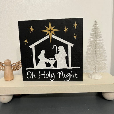 Wood Sign Square DIY Kit - Holy Religious Christmas