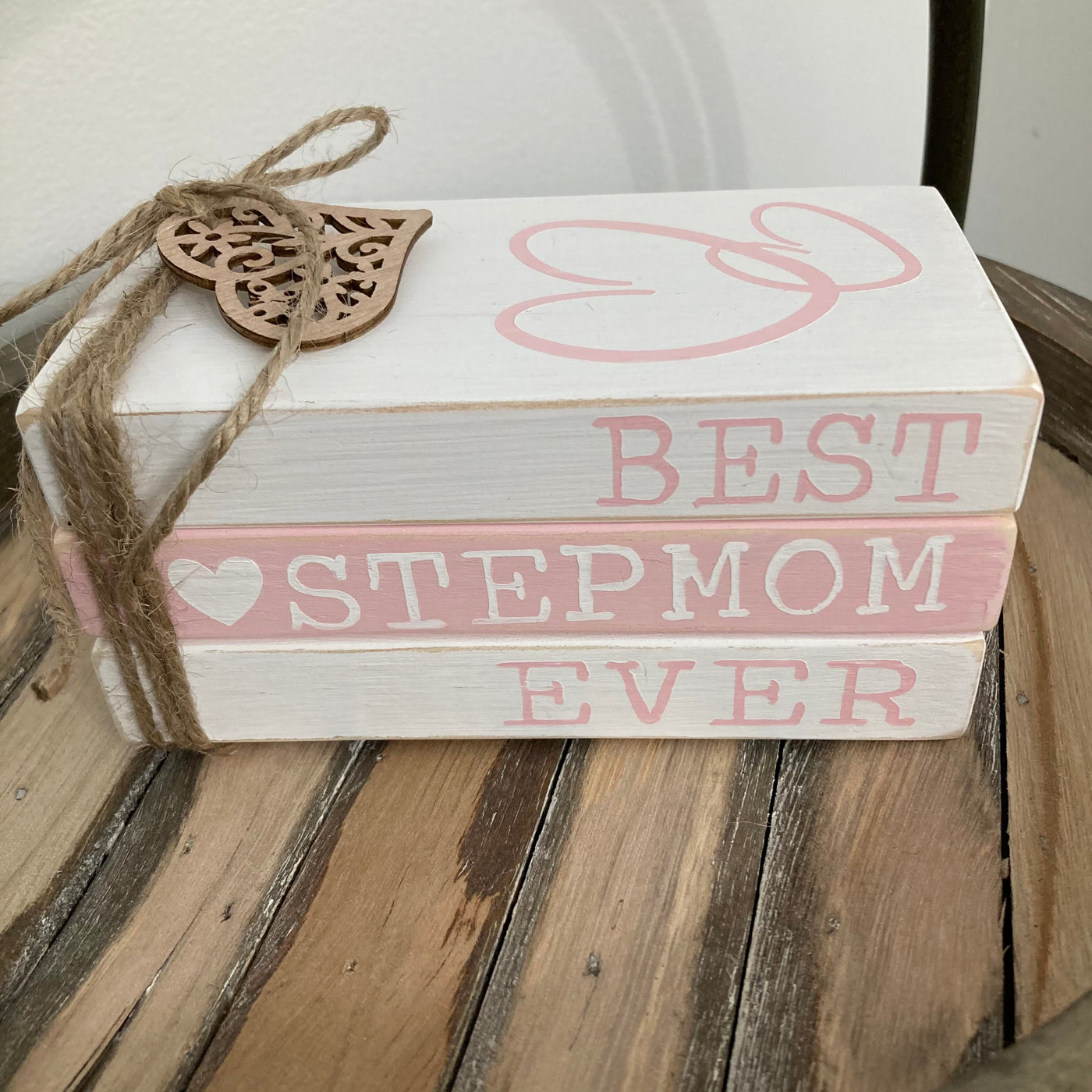 Mom Themed Wood Book Stack DIY Kit