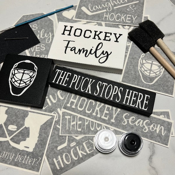 Hockey Themed Tiered Tray DIY Kit