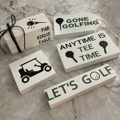 Golf Themed Wood Book Stack DIY Kit