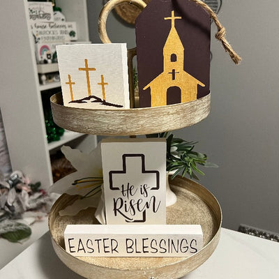 Religious Easter Tiered Tray DIY Kit