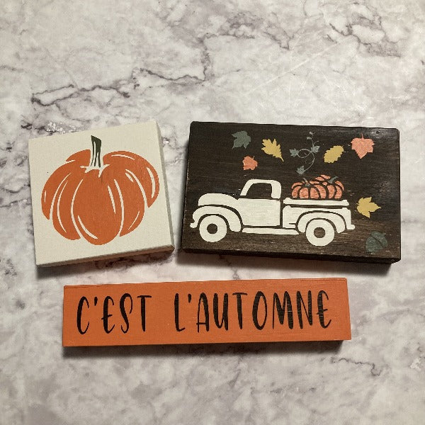 C'est L'Automne French Themed Tiered Tray DIY Kit