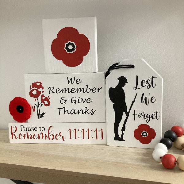 Remembrance Day Themed Tiered Tray DIY Kit - Support our Veterans