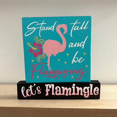 Wood Sign Square DIY Kit - Flamingos