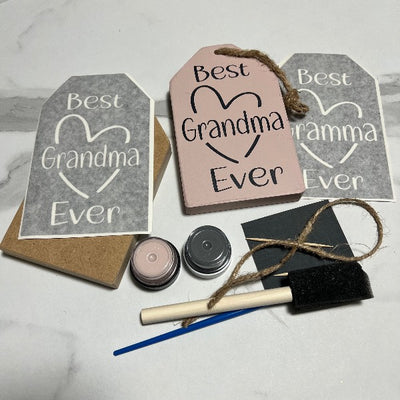 Wood Tag DIY Kit Celebrate Mom Themed