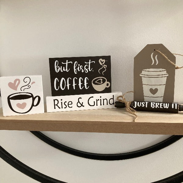 Coffee Themed Tiered Tray DIY Kit