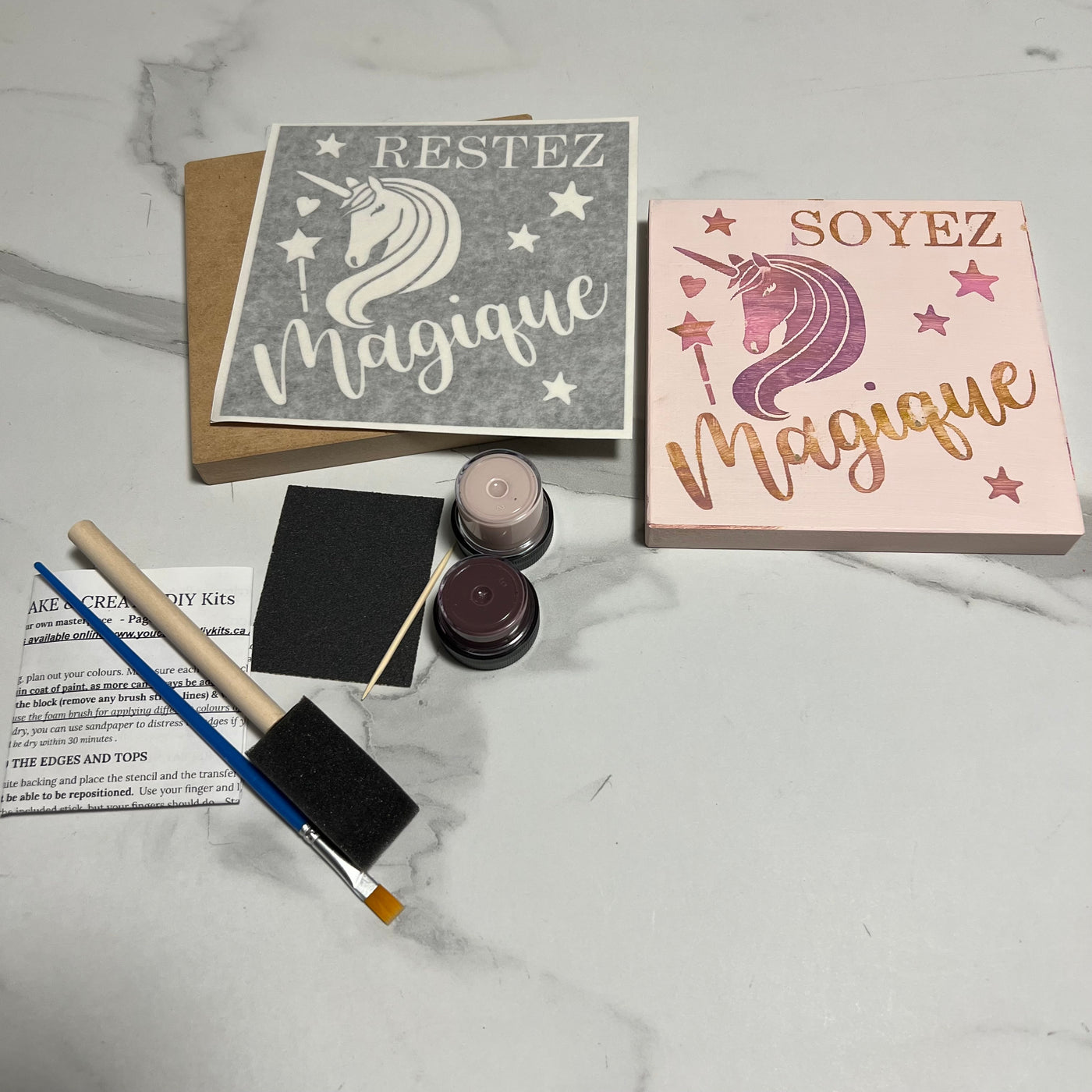 Wood Sign Square DIY Kit - French Youth