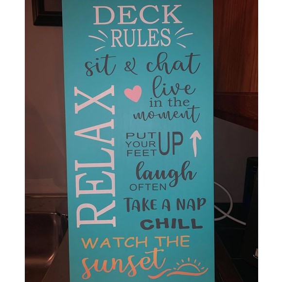 Patio-Porch-Deck Large Wood Sign DIY Kit