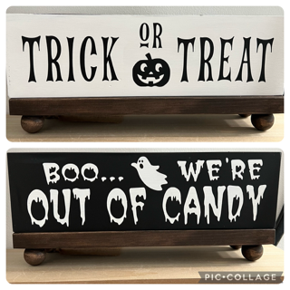 Halloween Double Sided Wood Sign DIY Kit