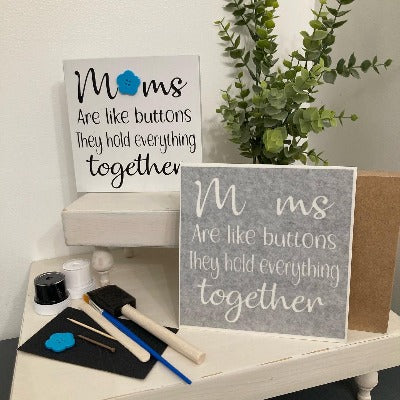 Mothers Day Themed Wood Sign Square DIY Kit
